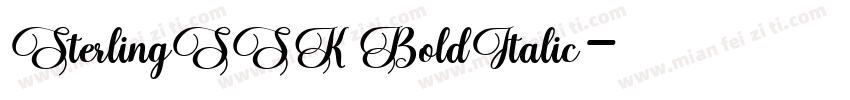 SterlingSSK BoldItalic字体转换